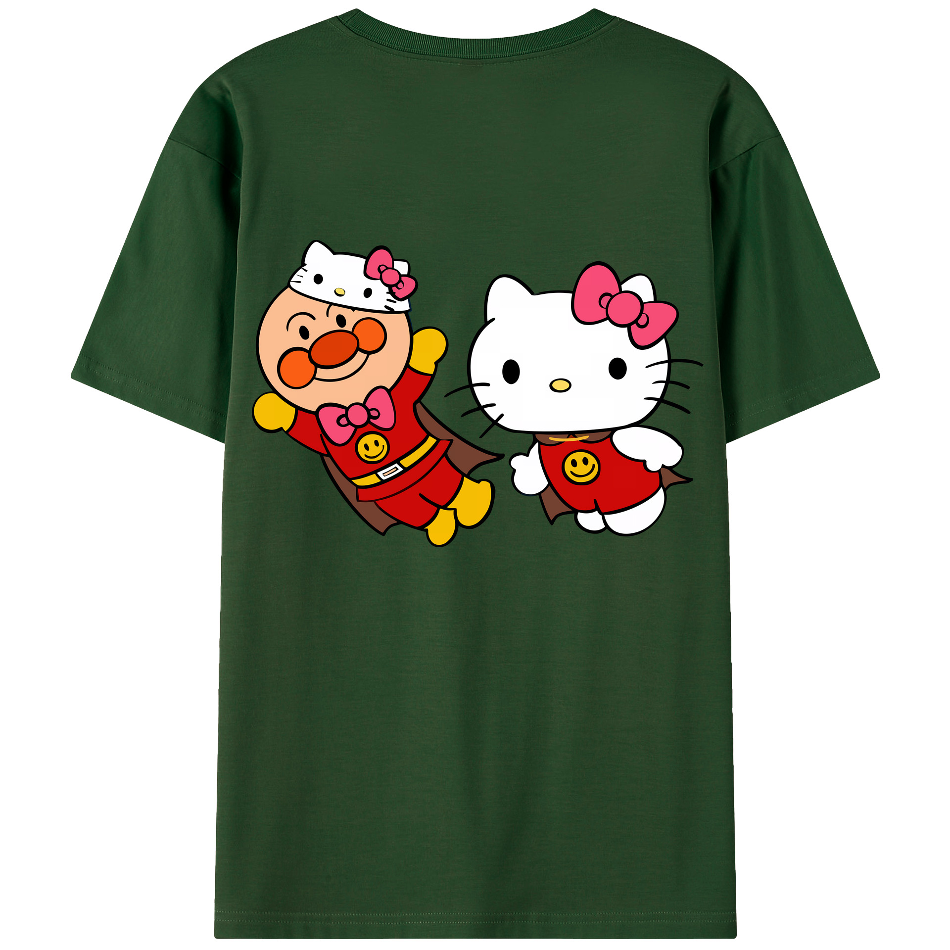 （画像用） アンパンマン Anpanman 綿100％半袖Tシャツ（背面プリント）